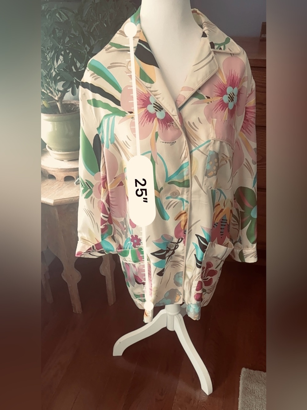 Gucci Floral Silk Blouse in Cream, Pink & Teal